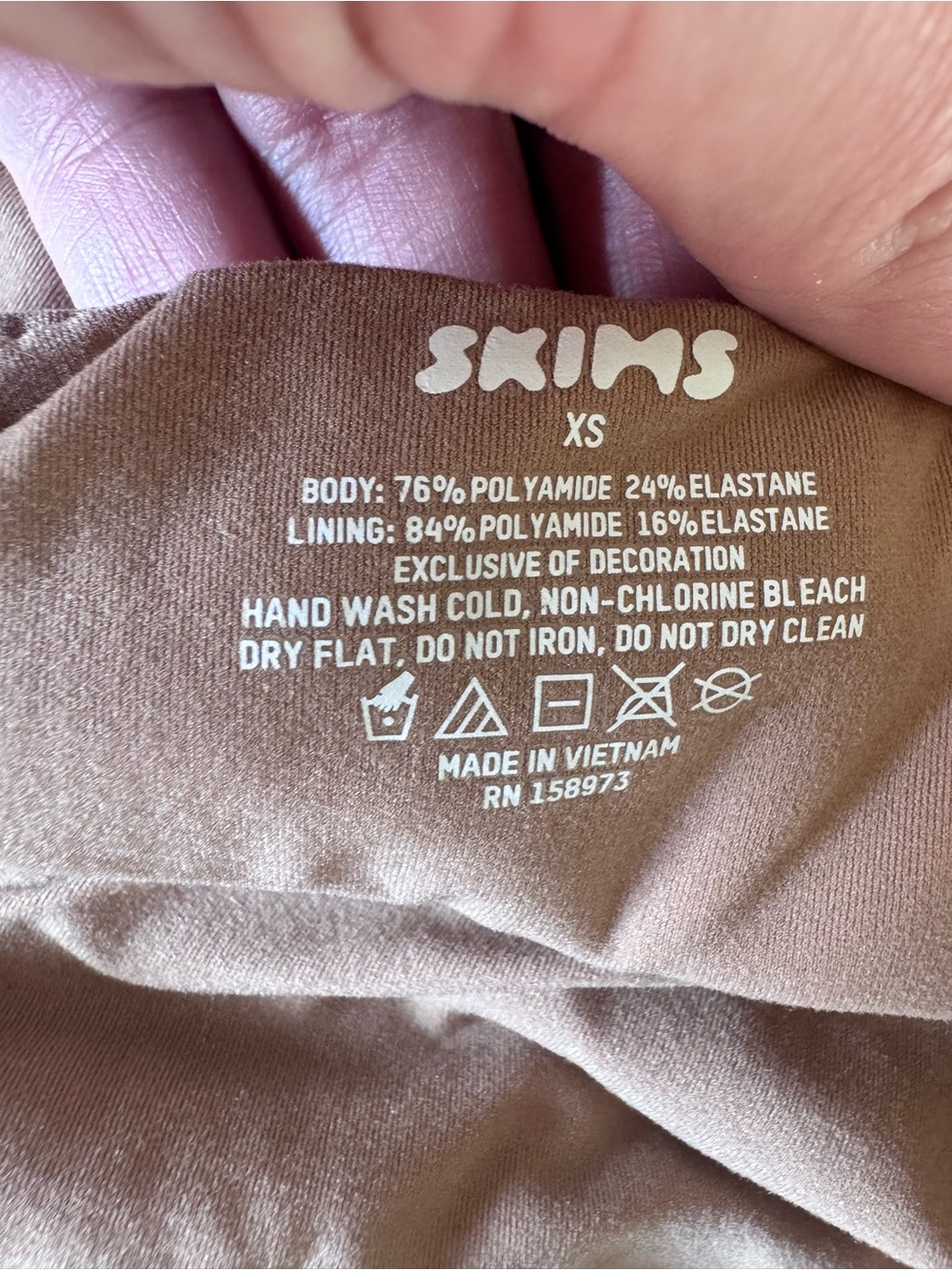 SKIMS Fits Everybody Bandeau Bra Cocoa XS Seamless Strapless Bralette - Picture 4 of 4